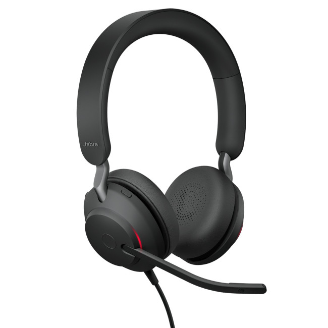 Проводные наушники с оголовьем и встроенным микрофоном. Jabra Evolve2 40 SE