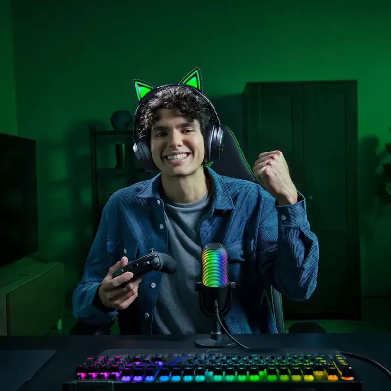 Wireless gaming headphones RAZER KRAKEN KITTY V3 - black
