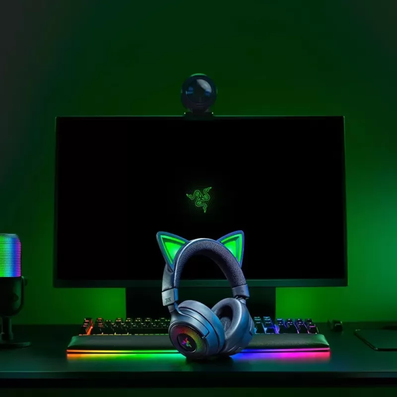Wireless gaming headphones RAZER KRAKEN KITTY V3 - black