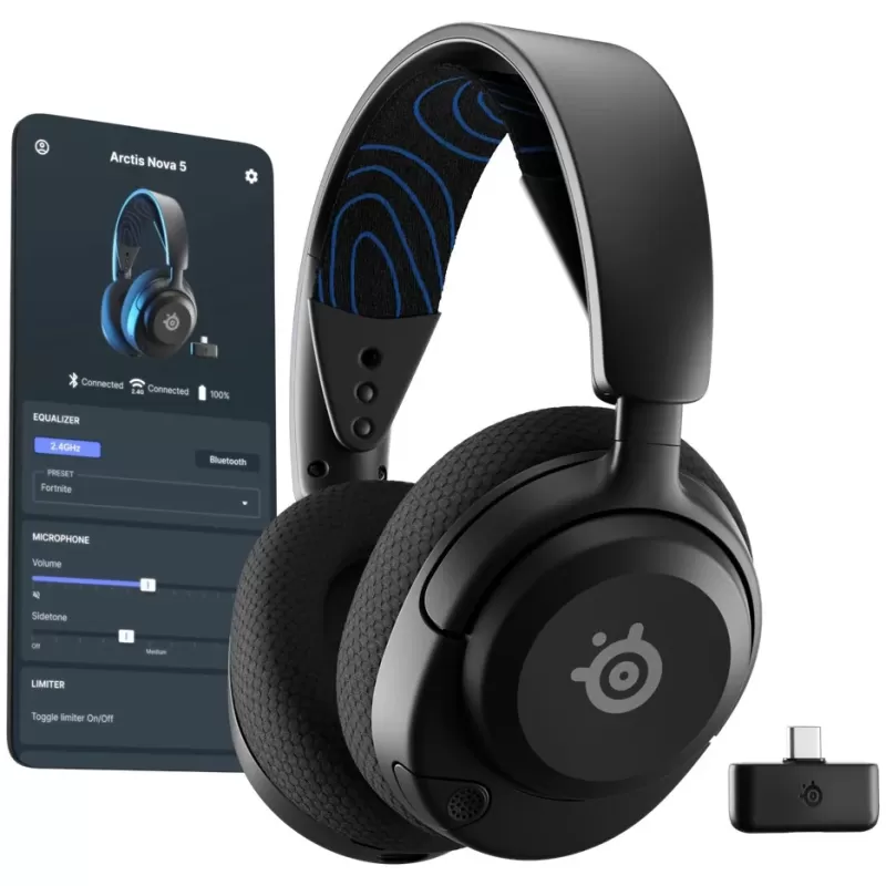Беспроводные игровые наушники SteelSeries Arctis Nova 5P Wireless black Беспроводные игровые наушники SteelSeries Arctis Nova 5P Wireless black