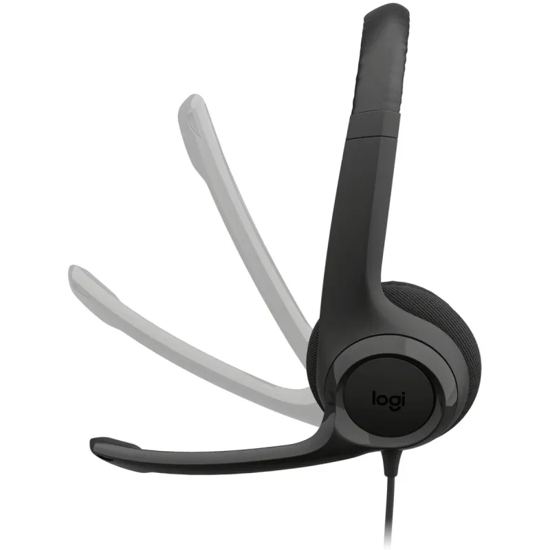 אוזניות חוטיות Logitech H390 USB-A צבע שחור