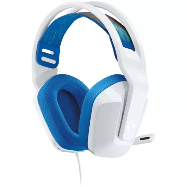 אוזניות גיימינג חוטיות Logitech G335 לבן