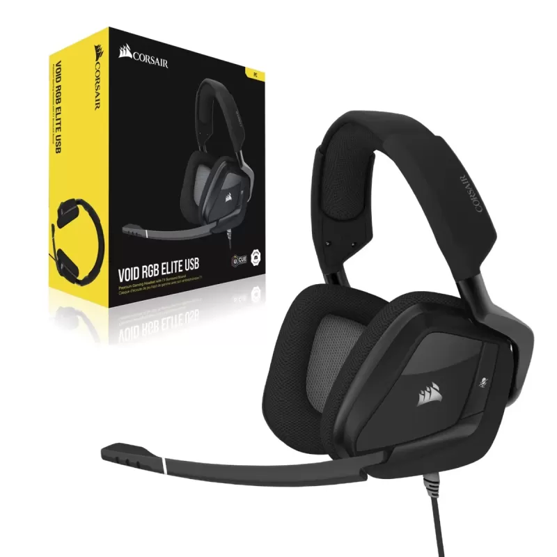 Игровые Наушники Corsair VOID RGB ELITE USB carbon