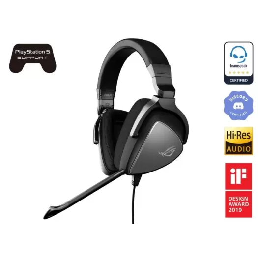 Игровые Наушники с Виртуальным Объемным Звуком 7.1 Asus ROG Delta Core Цвет:чёрный Игровые Наушники с Виртуальным Объемным Звуком 7.1 Asus ROG Delta Core Цвет:чёрный