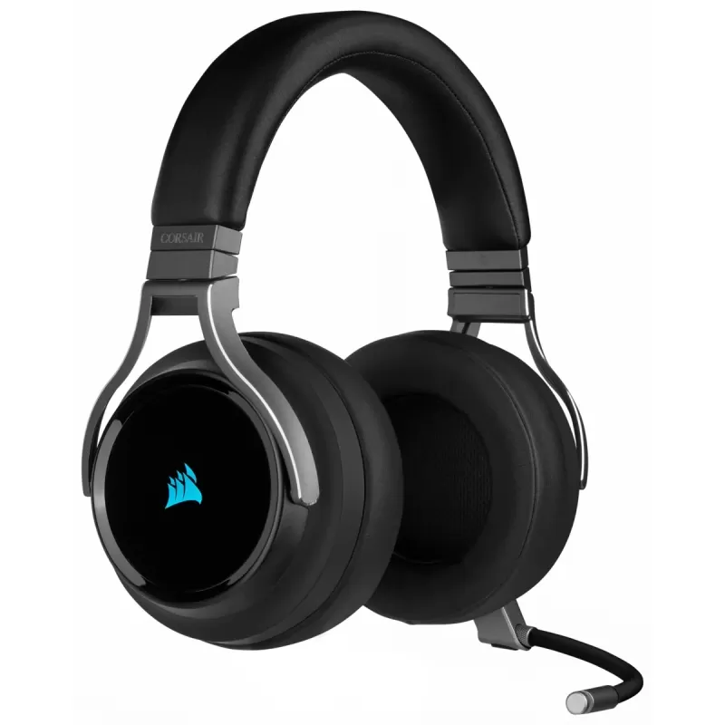 אוזניות גיימינג אלחוטיות Corsair VIRTUOSO RGB WIRELESS High-Fidelity Gaming Headset - Carbon צבע קרבון