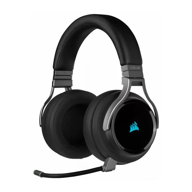 אוזניות גיימינג אלחוטיות Corsair VIRTUOSO RGB WIRELESS High-Fidelity Gaming Headset - Carbon צבע קרבון