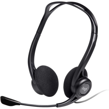 Наушники с микрофоном Logitech and 960 USB HEADSET Microphone Цвет:черный