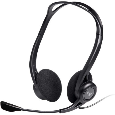 Наушники с микрофоном Logitech and 960 USB HEADSET Microphone Цвет:черный