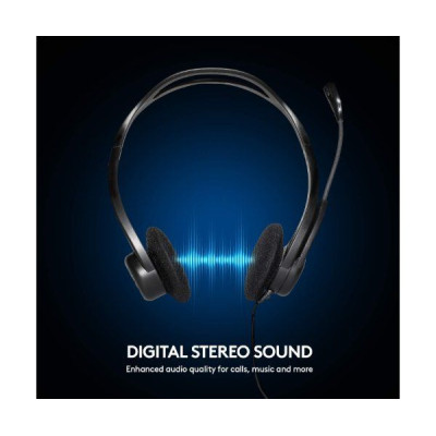Наушники с микрофоном Logitech and 960 USB HEADSET Microphone Цвет:черный
