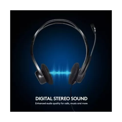 Headphones with microphone Logitech and 960 USB HEADSET Microphone Color:black