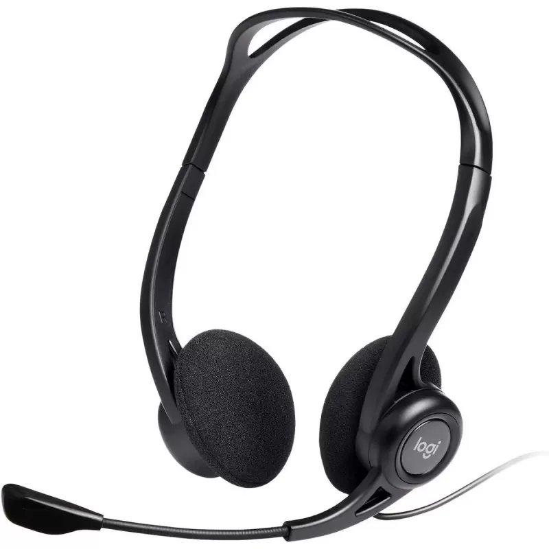 Headphones with microphone Logitech and 960 USB HEADSET Microphone Color:black