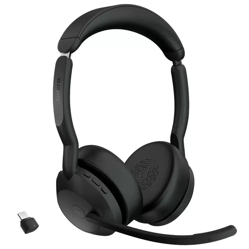 קשת אלחוטיות עם מיקרופון מובנה Jabra Evolve2 55 MS USB-C Bluetooth Stereo צבע שחור