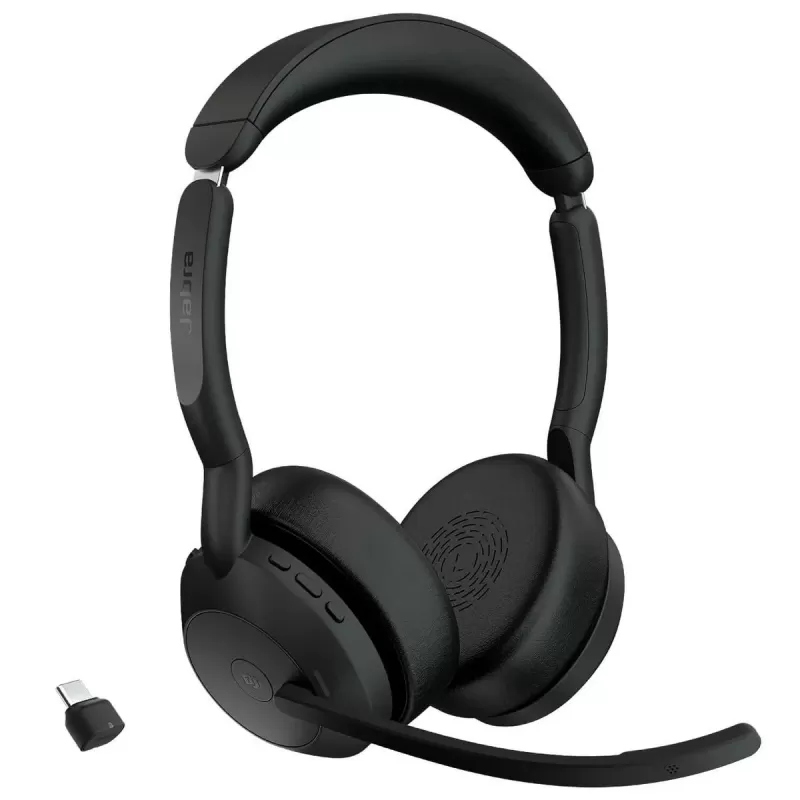 קשת אלחוטיות עם מיקרופון מובנה Jabra Evolve2 55 MS USB-C Bluetooth Stereo צבע שחור
