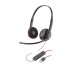 אוזניות חוטיות Poly Blackwire C3220 USB-A צבע שחור