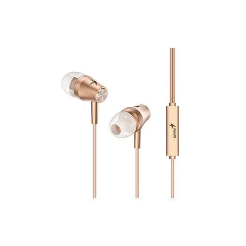 אוזניות כפתור בגוון מתכתי Genius HS-M360 זהב אוזניות כפתור בגוון מתכתי Genius HS-M360 זהב