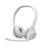 אוזניות עם מיקרופון מובנה Logitech H390 USB לבן