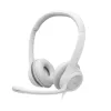 אוזניות עם מיקרופון מובנה Logitech H390 USB לבן