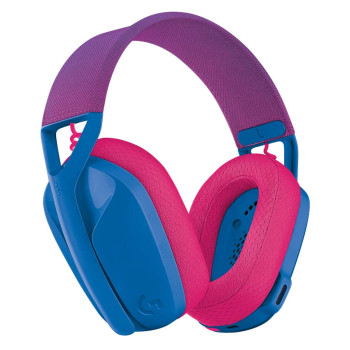 Wireless gaming headband headphones Logitech G435 Lightspeed Blue pink
