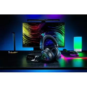 אוזניות גיימינג אלחוטיות RAZER KRAKEN V4 PRO צבע שחור