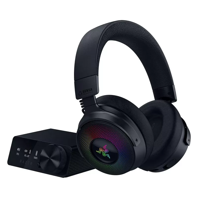 אוזניות גיימינג אלחוטיות RAZER KRAKEN V4 PRO צבע שחור
