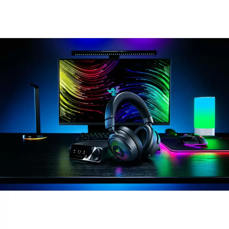 אוזניות גיימינג אלחוטיות RAZER KRAKEN V4 PRO צבע שחור