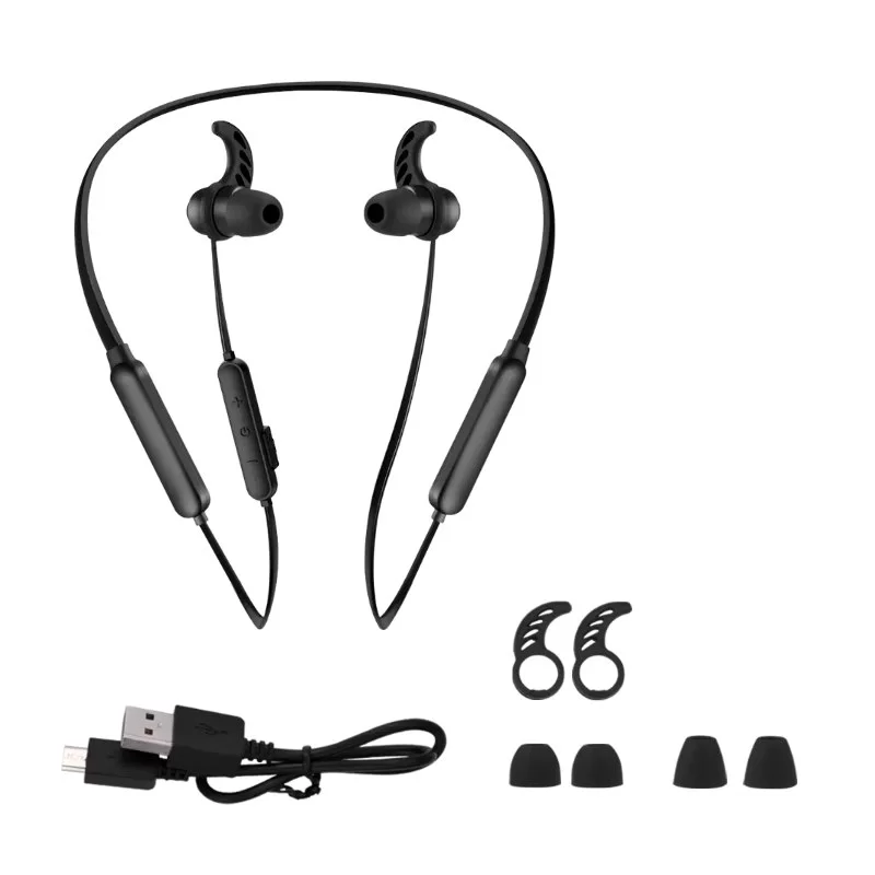 Wireless Headphones Avantree Bluetooth Neckband Headphones AV-BTHS-NB16-BLK-F Color:black