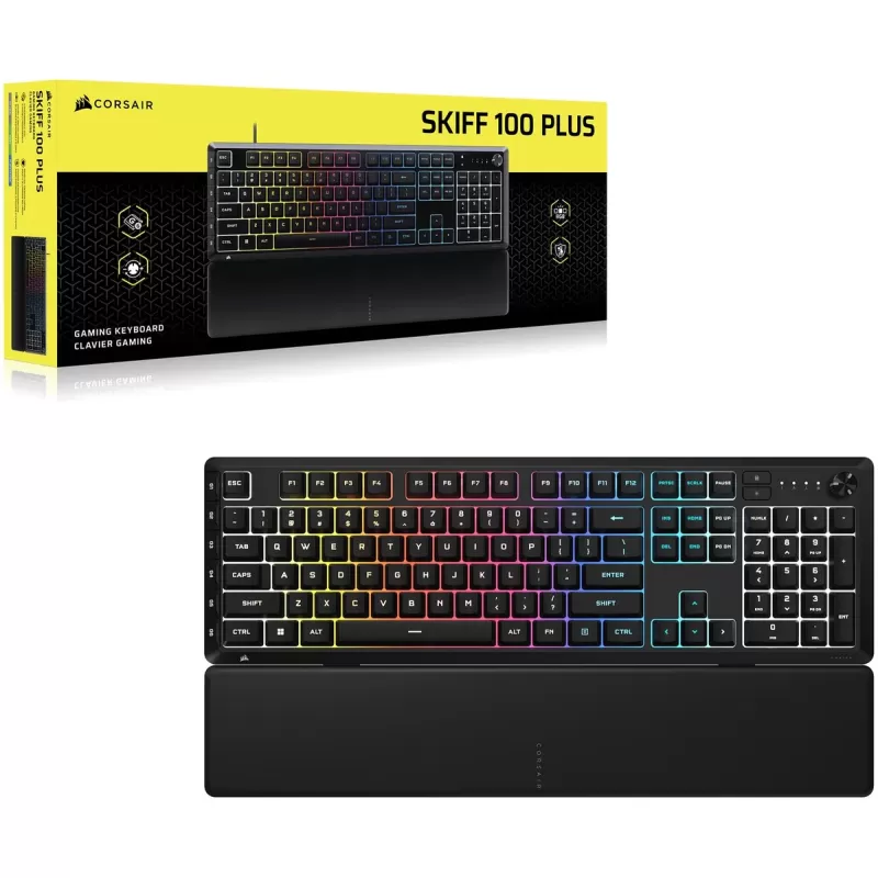 מקלדת גיימינג Corsair SKIFF 100 PLUS צבע שחור