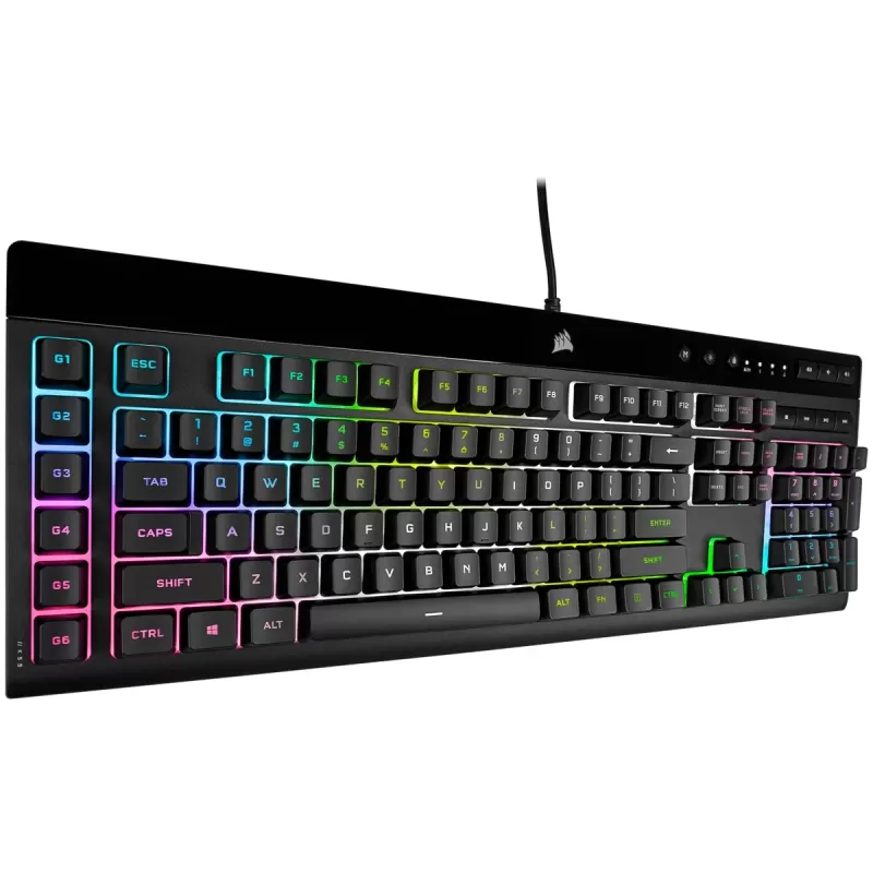 מקלדת גיימינג Corsair K55 RGB PRO XT צבע שחור מקלדת גיימינג Corsair K55 RGB PRO XT צבע שחור