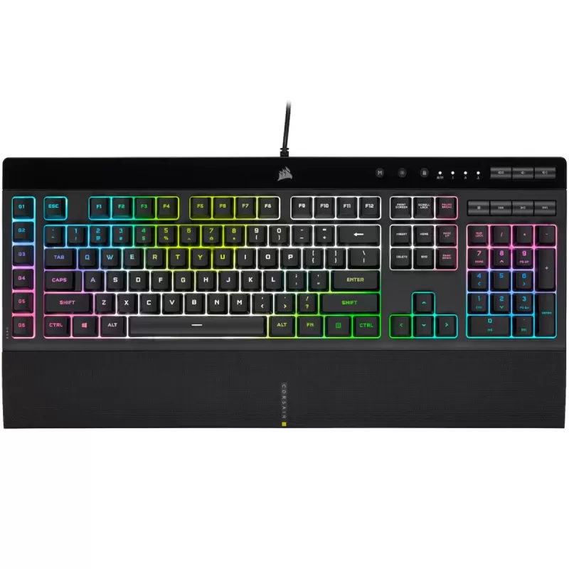 מקלדת גיימינג Corsair K55 RGB PRO XT צבע שחור מקלדת גיימינג Corsair K55 RGB PRO XT צבע שחור