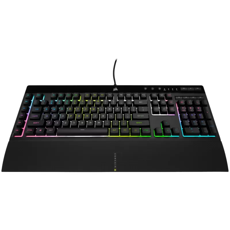 מקלדת גיימינג Corsair K55 RGB PRO XT צבע שחור מקלדת גיימינג Corsair K55 RGB PRO XT צבע שחור