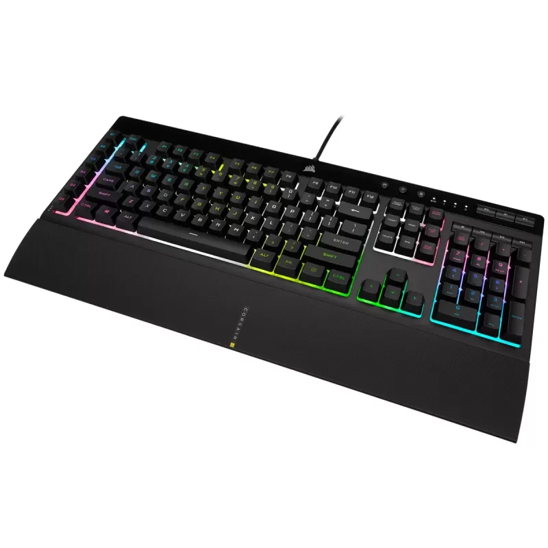 מקלדת גיימינג Corsair K55 RGB PRO XT צבע שחור מקלדת גיימינג Corsair K55 RGB PRO XT צבע שחור
