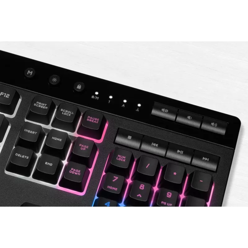 מקלדת גיימינג Corsair K55 RGB PRO XT צבע שחור מקלדת גיימינג Corsair K55 RGB PRO XT צבע שחור