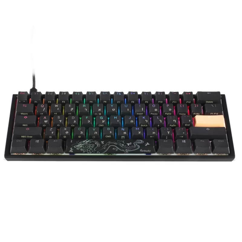 מקלדת מכאנית Ducky One 3 Mini Cherry Brown Switch צבע שחור