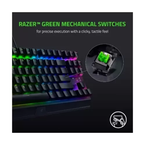 Игровая Клавиатура RAZER Widow v3 TKL Wired RGB Green Switches black