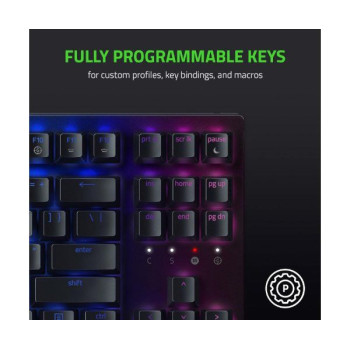 מקלדת גיימינג RAZER Widow v3 TKL Wired RGB Green Switches שחור