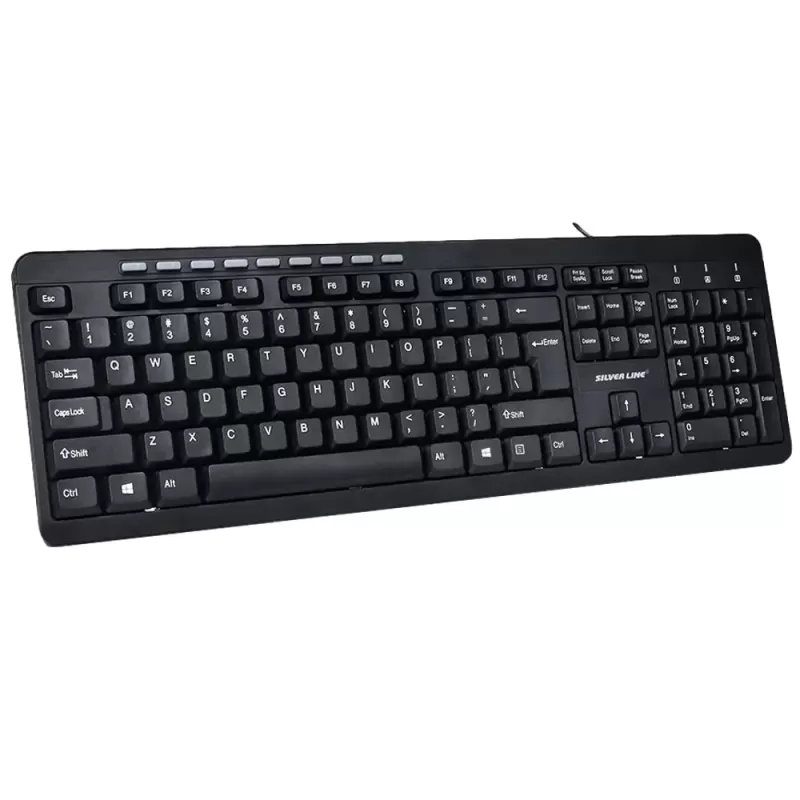 Keyboard Silver Line KB-MM818 hebrew english Color:black