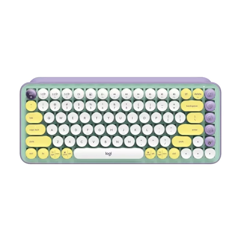 Беспроводная Клавиатура Logitech POP KEYS фиолетовый, белый, yellow, yellow Беспроводная Клавиатура Logitech POP KEYS фиолетовый, белый, yellow, yellow