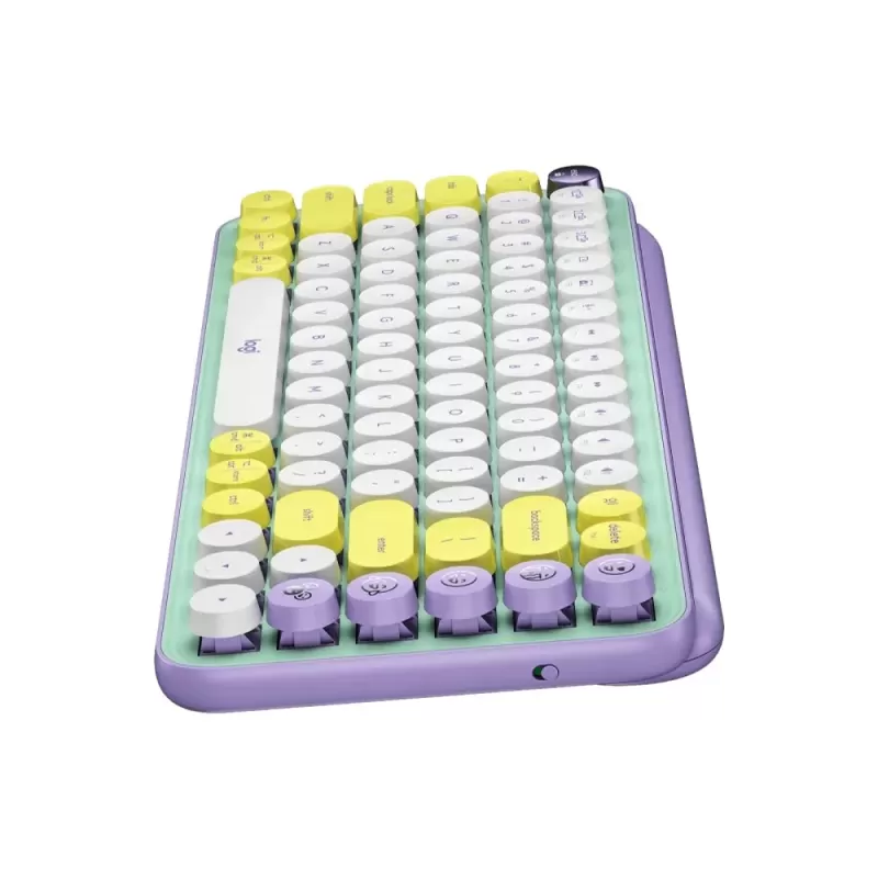 Беспроводная Клавиатура Logitech POP KEYS фиолетовый, белый, yellow, yellow Беспроводная Клавиатура Logitech POP KEYS фиолетовый, белый, yellow, yellow