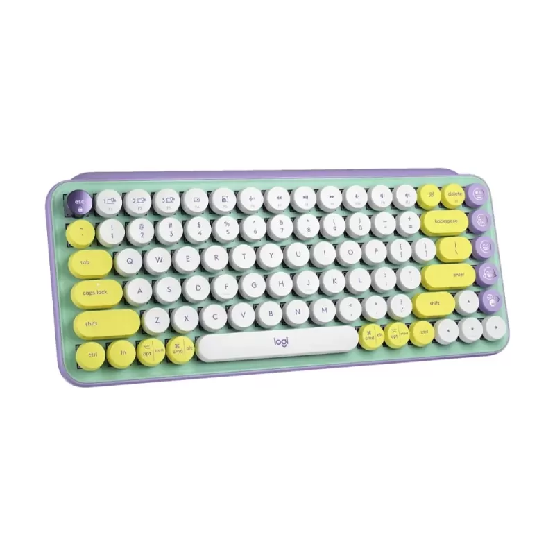 Беспроводная Клавиатура Logitech POP KEYS фиолетовый, белый, yellow, yellow Беспроводная Клавиатура Logitech POP KEYS фиолетовый, белый, yellow, yellow