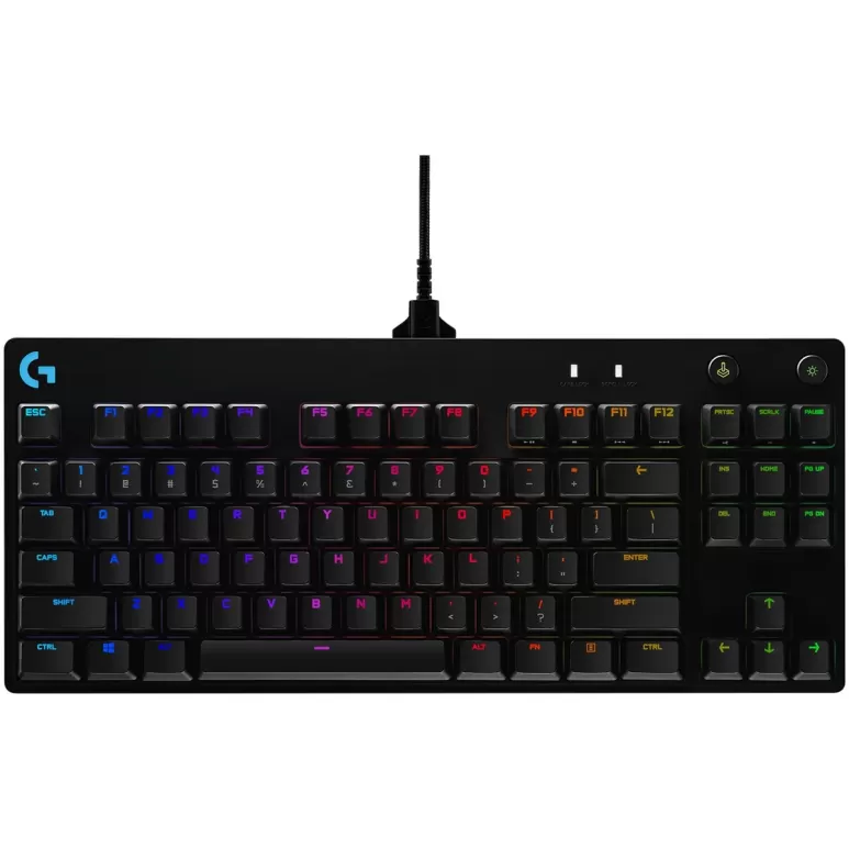 מקלדת גיימינג מכאנית Logitech G PRO GX Blue Clicky צבע שחור