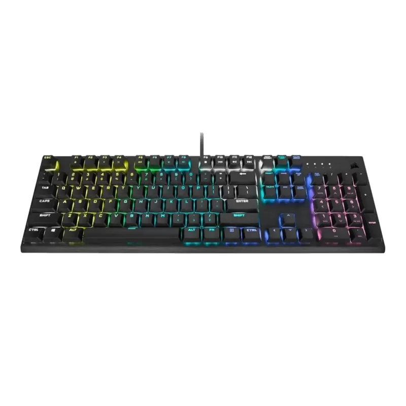 מקלדת גיימינג Corsair K60 RGB PRO Low Profile Cherry MX Speed צבע שחור