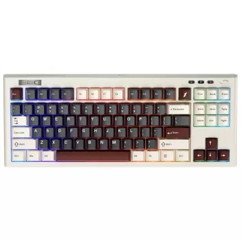 מקלדת גיימינג מכאנית 1St Player NEO87 RGB Rome צבע לבן