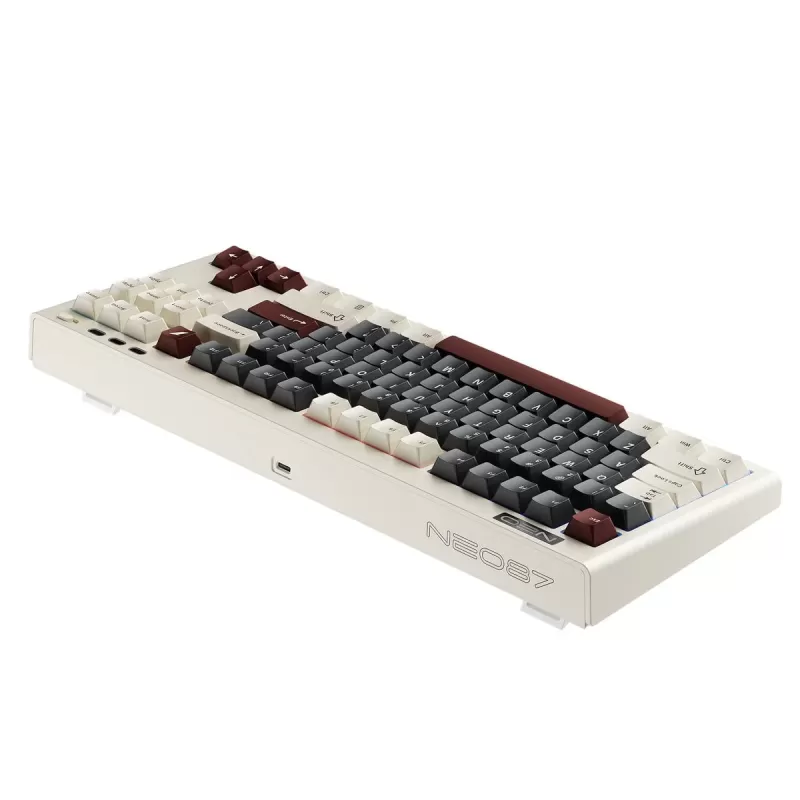 מקלדת גיימינג מכאנית 1St Player NEO87 RGB Rome צבע לבן מקלדת גיימינג מכאנית 1St Player NEO87 RGB Rome צבע לבן