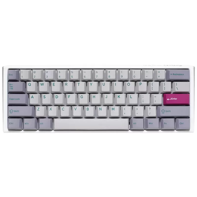 מקלדת גיימינג מכאנית Ducky One 3 Mini Mist Grey Cherry Brown Switch צבע לבן