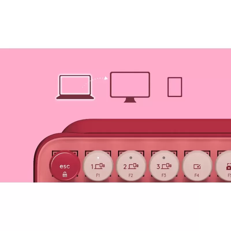 Беспроводная Клавиатура Logitech POP Keys pink