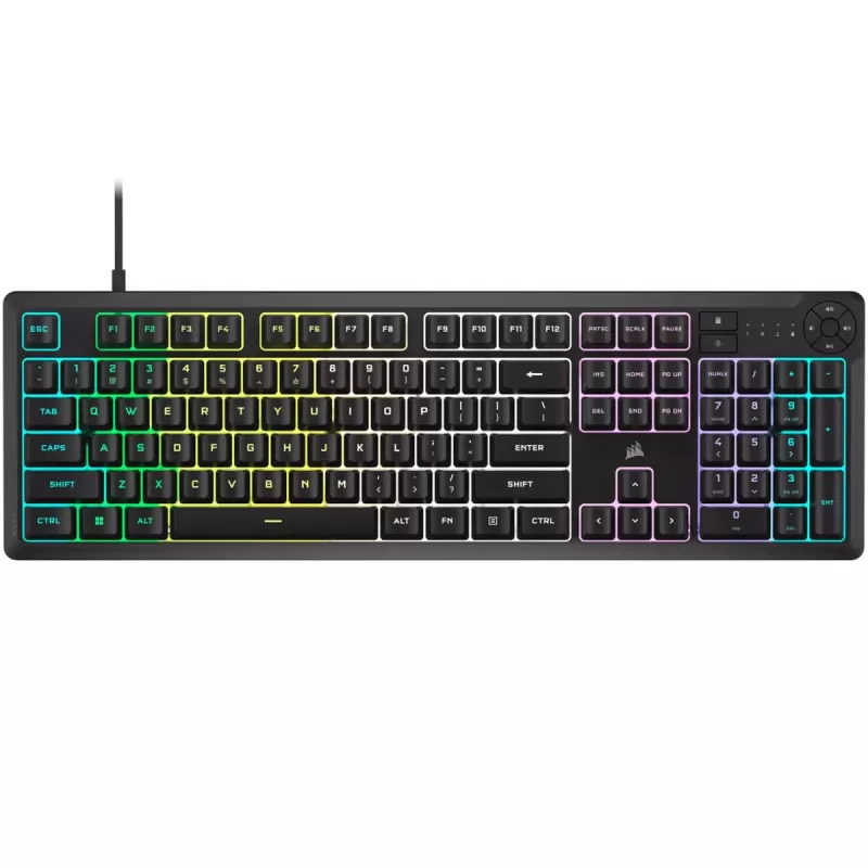 מקלדת גיימינג Corsair K55 CORE RGB - שחור