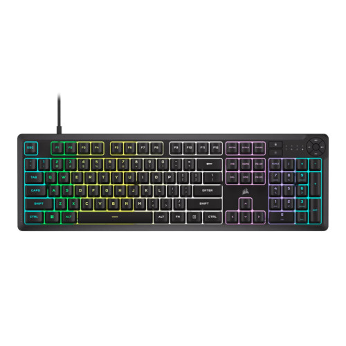 מקלדת גיימינג Corsair K55 CORE RGB - שחור