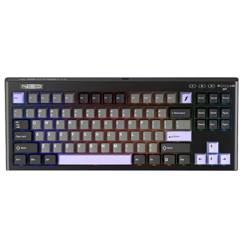 מקלדת גיימינג מכאנית 1St Player NEO87 RGB Midnight Vilot צבע שחור