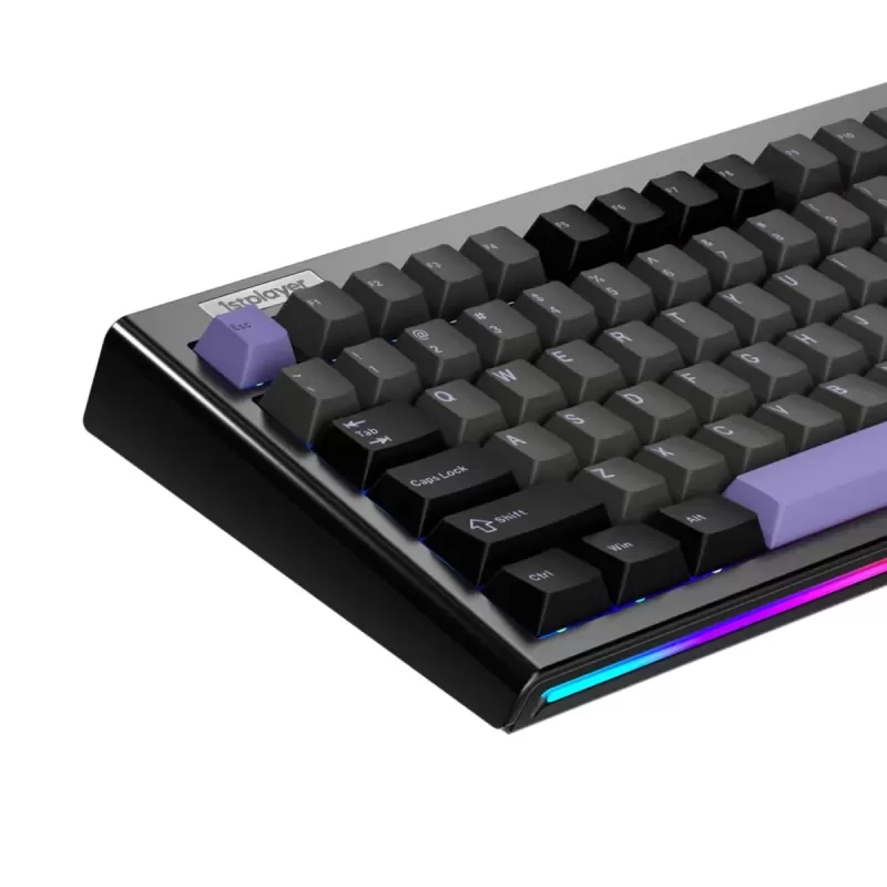 מקלדת גיימינג מכאנית 1St Player NEO87 RGB Midnight Vilot צבע שחור מקלדת גיימינג מכאנית 1St Player NEO87 RGB Midnight Vilot צבע שחור