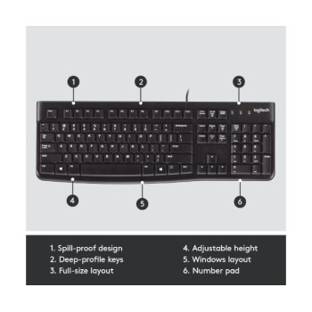 Клавиатура Logitech K120 Цвет:черный